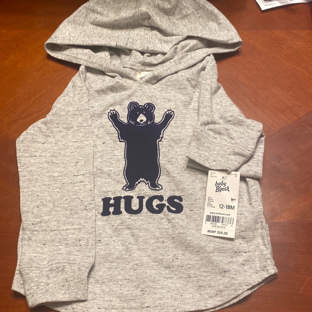 Bear hugs hooded long sleeve shirt